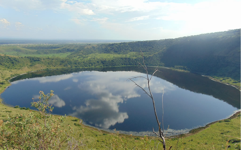 Volcanic craters exploration in Queen Elizabeth National Park